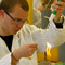 A student in a science laboratory