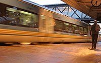 Train at Nottingham station