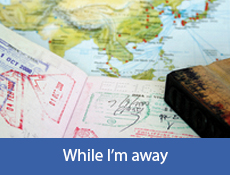 Open passport with stamps in it
