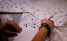 Student drawing pattern