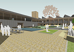 A picture of the planned new entrance on Clifton campus