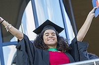 NTU female student graduating