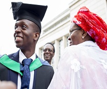 Student and guest at NTU Graduation 