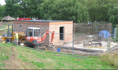 Observatory construction August 2006
