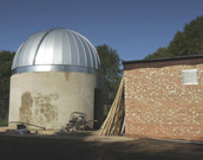 Observatory construction October 2006 new dome and control room