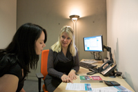 Student receiving help